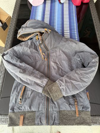 Naketano Jacke grau mit Kapuze Grösse M guter Zustand