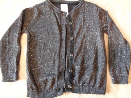 Strickjacke Mädchen schwarz glitzer Grösse 92, guter Zustand