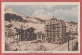 Davos-Dorf - Neues Sanatorium - ca. 1920 - Randverletzung