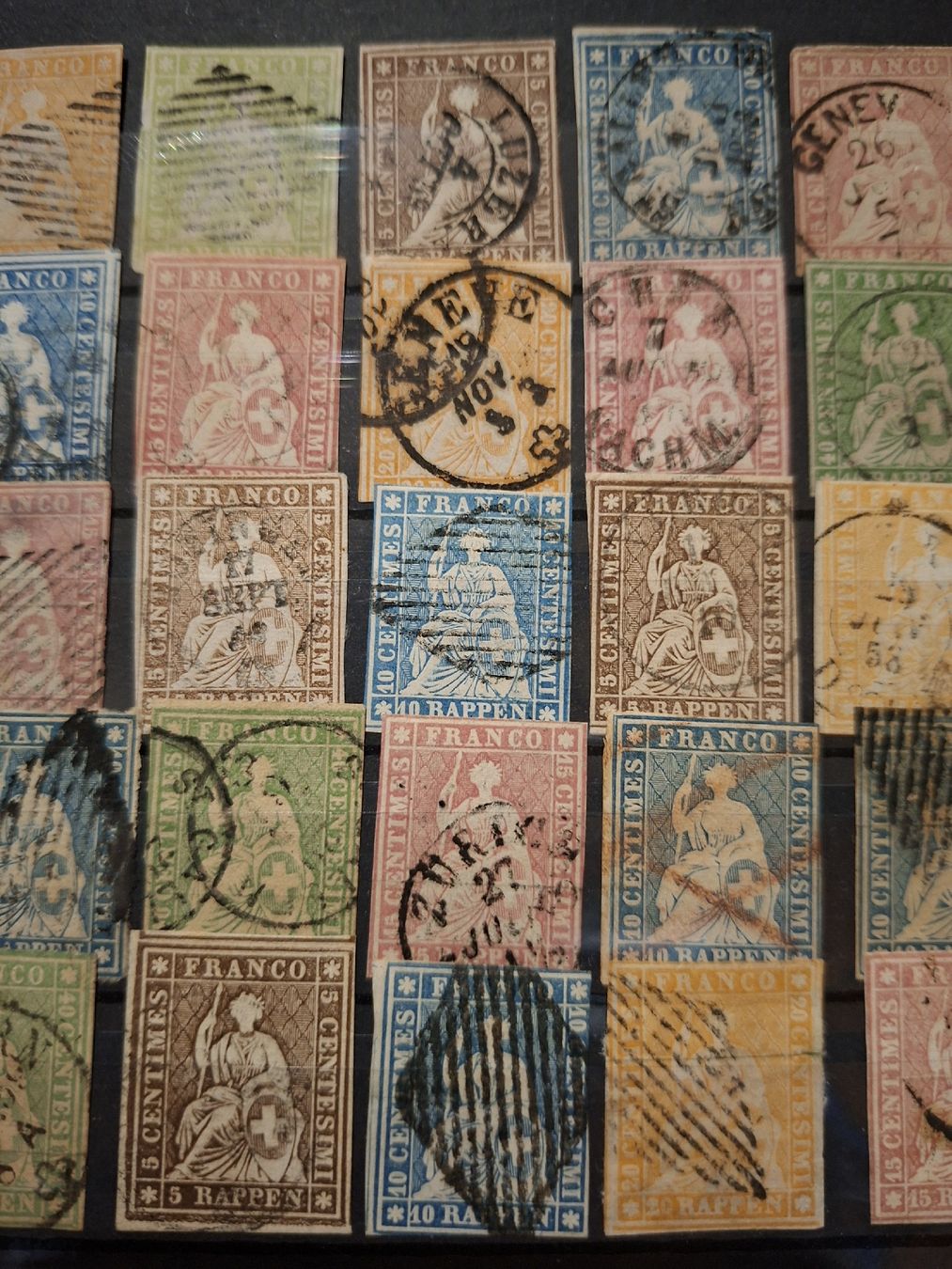 Alle Briefmarken: Strubel Lot 45Stk.  – Gebraucht aus Balgach von SIMEON27 2