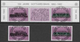 1982: 100 J.Gotthard-Bahn Nr.S75/668-669 mit ET-Vollstempel