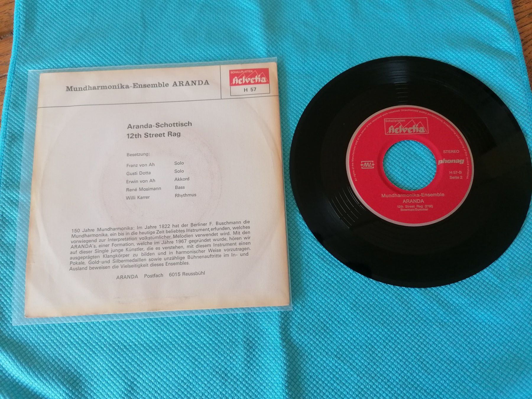 Schallplatten: Mundharmonika-Ensemble ARANDA – Aranda-Schottisch – Gebraucht aus Emmenbrücke von lamorak 2