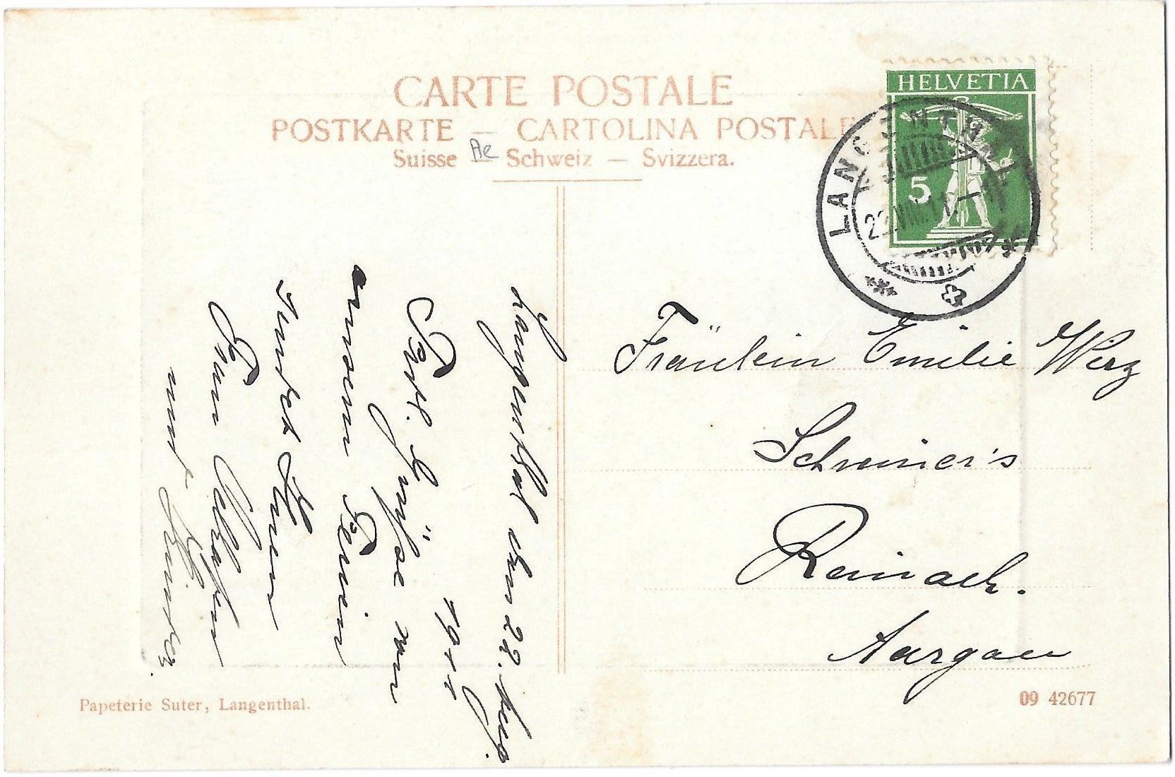Cartoline postali: Langenthal Ringstrasse coloriert – Usato da Olten venduto da clotaldi 1
