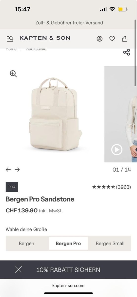 Kapten & Son Rucksäcke: KAPSTEIN & SON Rucksack Bergen Pro Sandstone neu – Neu (gemäss Beschreibung) aus Reichenburg von Benutzer123_ 4