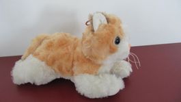 Kuscheltier Katze orange weiss, neu mit Etikett