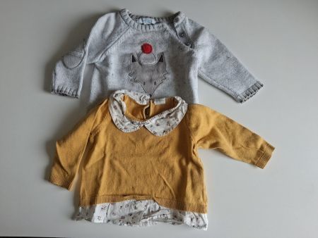 Lot de 2 pulls bébé fille (3-6 mois)