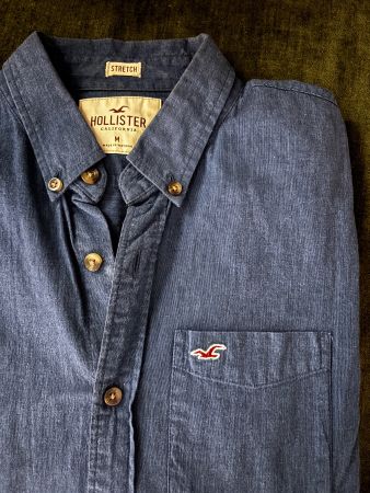 Hollister Indigo-Blau Hemd - Grösse M