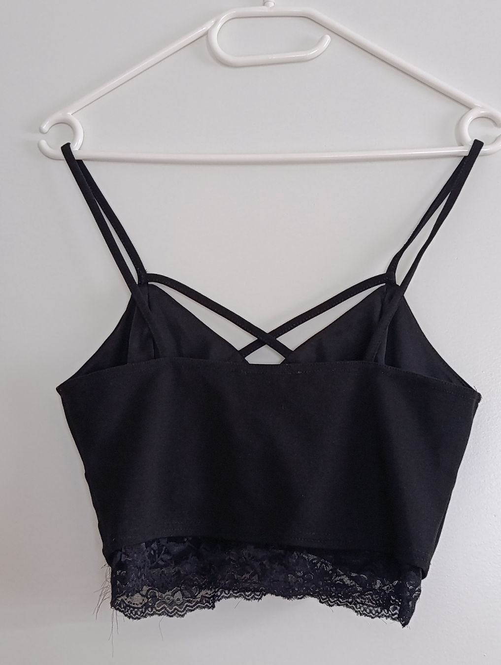 New Look Top: Top schwarz mit Spitzen Gr. 40 NEW LOOK – Usato da Bellach venduto da TORA4 1