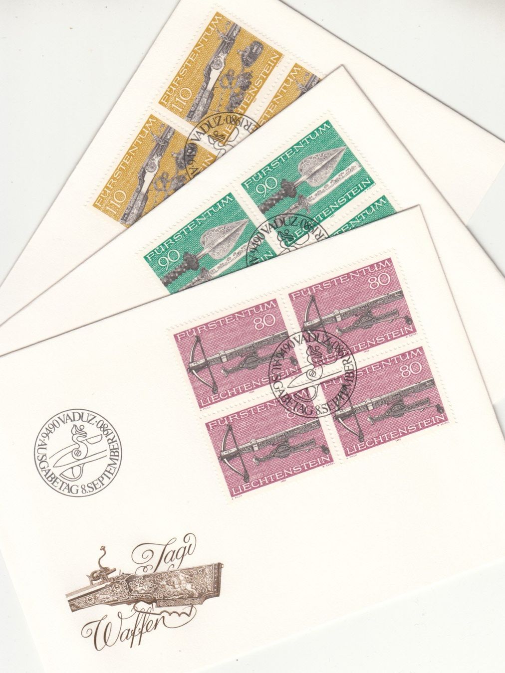 Tutti i francobolli: LBK 689 - 691 im 4er-Block FDC – Usato da Bürglen TG venduto da StampGraf