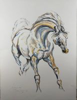 Jean Wüthrich (1927–2003) >>Hengst>> Lithographie signiert