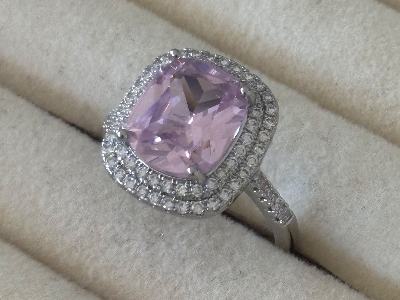 Ringe: Luxus Elegante Gr.18,5 / 8,5 Ring Farbe: Silber/Rosa – Neu (gemäss Beschreibung) aus Biel-Bienne von Roserosse13