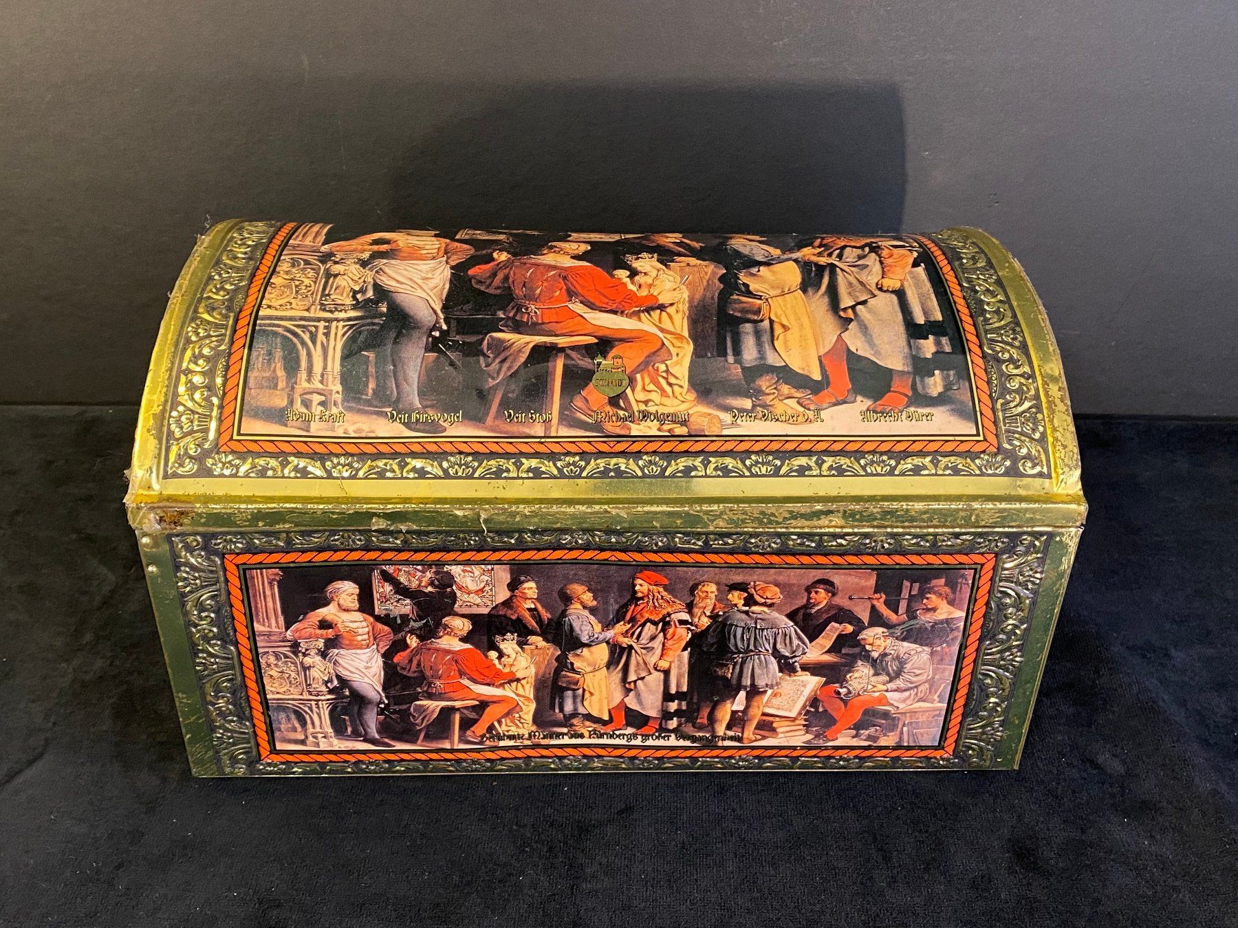 Barattoli: Vintage Blechdose von E. Otto Schmidt, Nürnberg, Germany – Usato da Schaffhausen venduto da VintageCity 1
