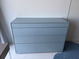 Interlübke Kommode „Cube“ - 4 Schubladen, blau 