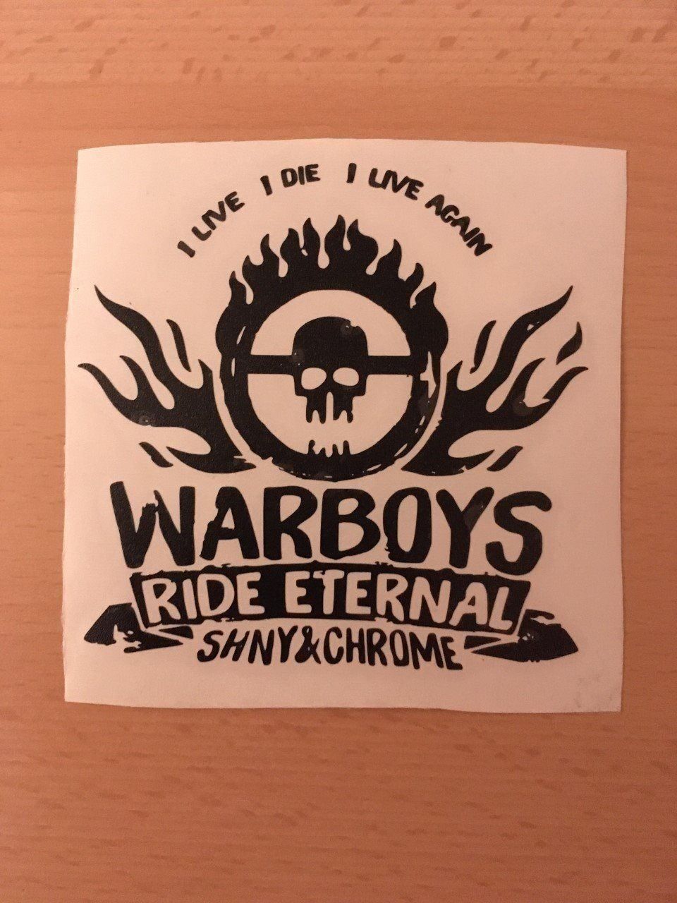 Aufkleber: Aufkleber Warboys Logo MAD MAX Furio – Neu und originalverpackt aus Regensdorf von Mischa88