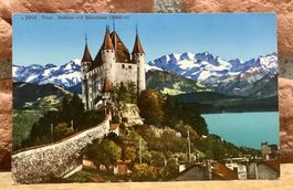 THUN - Schloss mit Blümlisalp - Thunersee