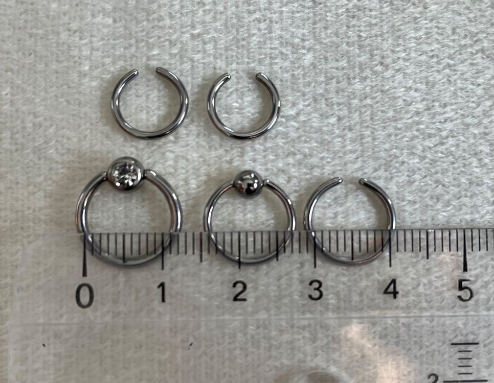 NEU!! Kugelring Piercing Set, Ohrpiercing, Endlos Ring | Kaufen auf Ricardo