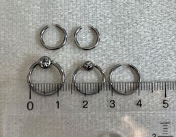 NEU!! Kugelring Piercing Set, Ohrpiercing, Endlos Ring