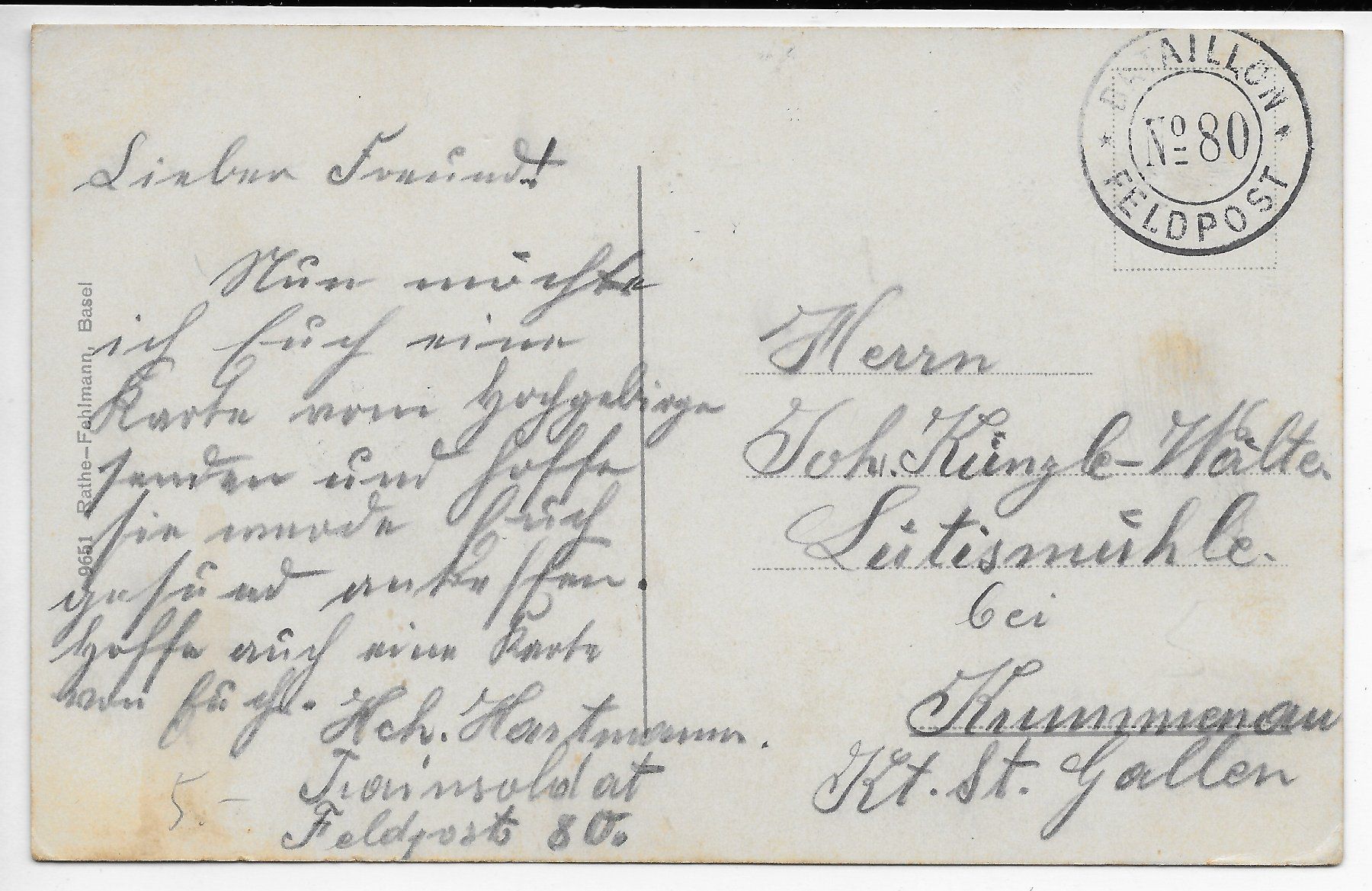 Cartoline postali: Ansicht Cresta-Avers – Usato da Hefenhofen venduto da Richsalz 1