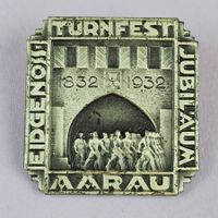 Abzeichen/Plakette Eidgenössisches Turnfest Aarau 1932 Antik
