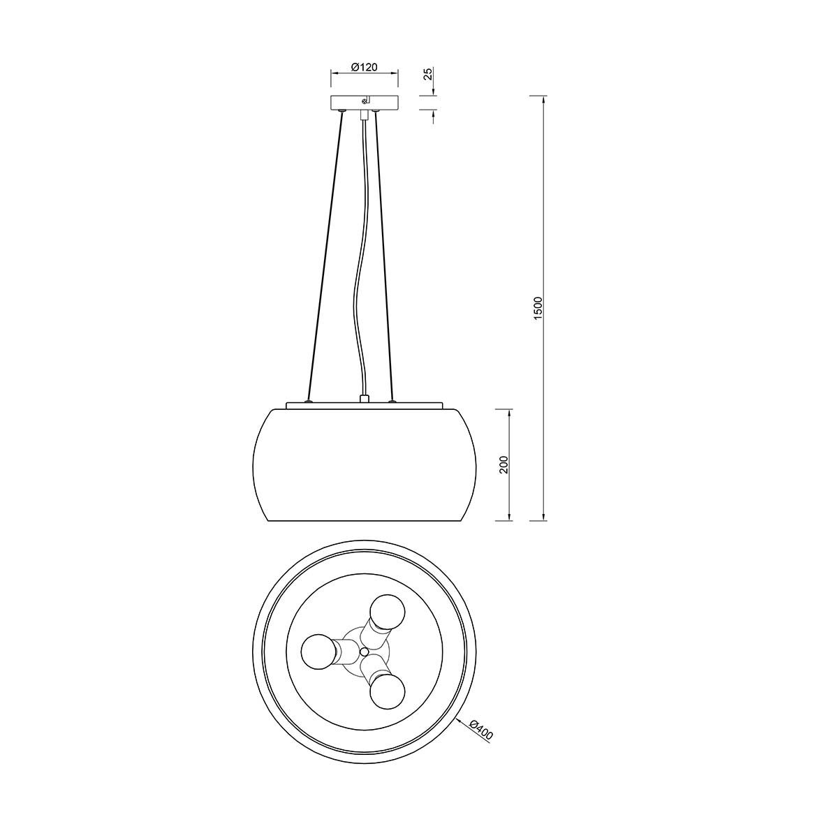 Kronleuchter & Deckenlampen: Pendelleuchte, 150 cm Höhe, 40 cm Ø – Neu (gemäss Beschreibung) aus Kreuzlingen von Smart-Light 3