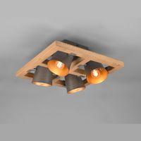 Deckenleuchte, Holz, 39 cm x 39 cm