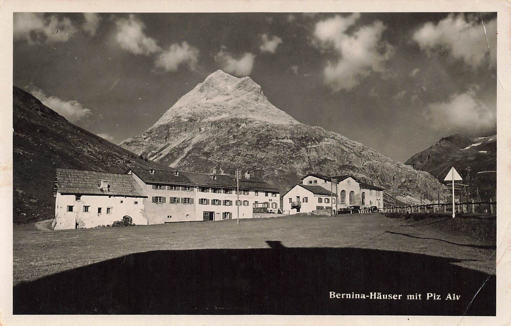 Ansichtskarten: Bernina Hauser mit piz alv – Gebraucht aus Biasca von Blenio71