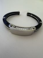 Armreif Xenox Edelstahl und Schwarze Elemente