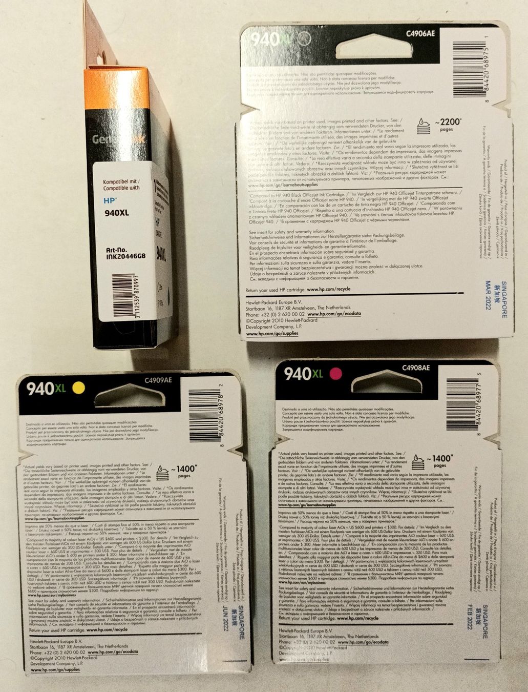 Hewlett Packard Cartucce per stampanti & toner: HP 940 multi pack CMJN – Nuovo e nell'imballaggio originale da Bernex venduto da ydr_xjh7 1