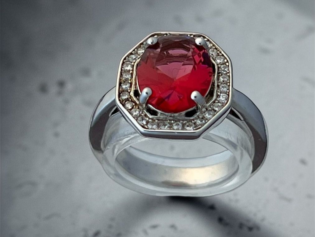Ringe: Ring Bague Ruby in Silver / Silber / Argent Size 52 – Neu (gemäss Beschreibung) aus Apples von the_7jtf 5