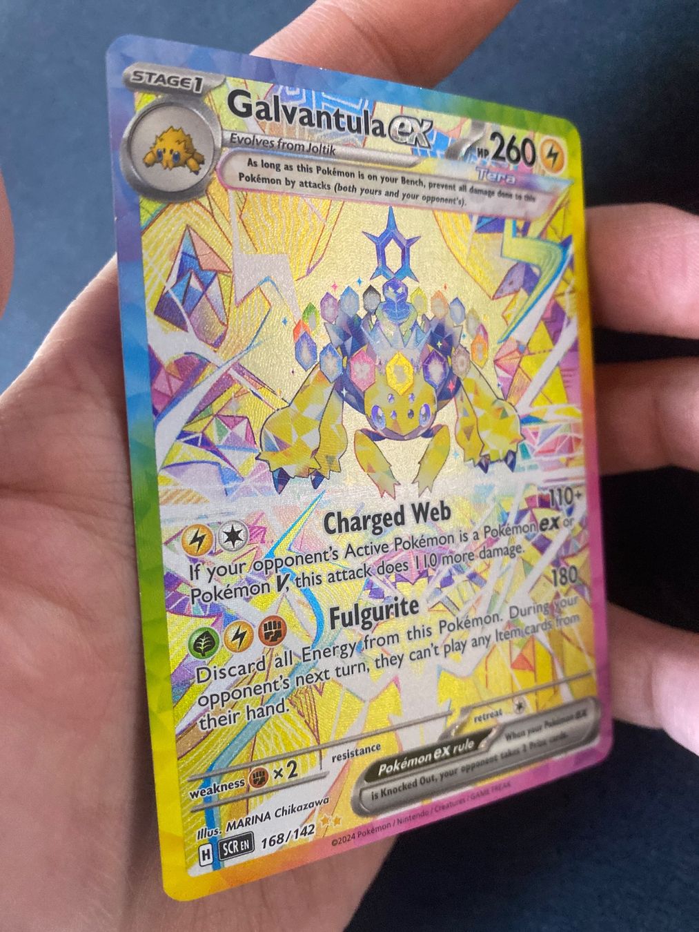 Pokémon Carte collezionabili: Galvantula ex 168 - Voltula ex - SIR - Stellar Crown - EN – Nuovo (secondo la descrizione) da Hausen AG venduto da Shrade 1