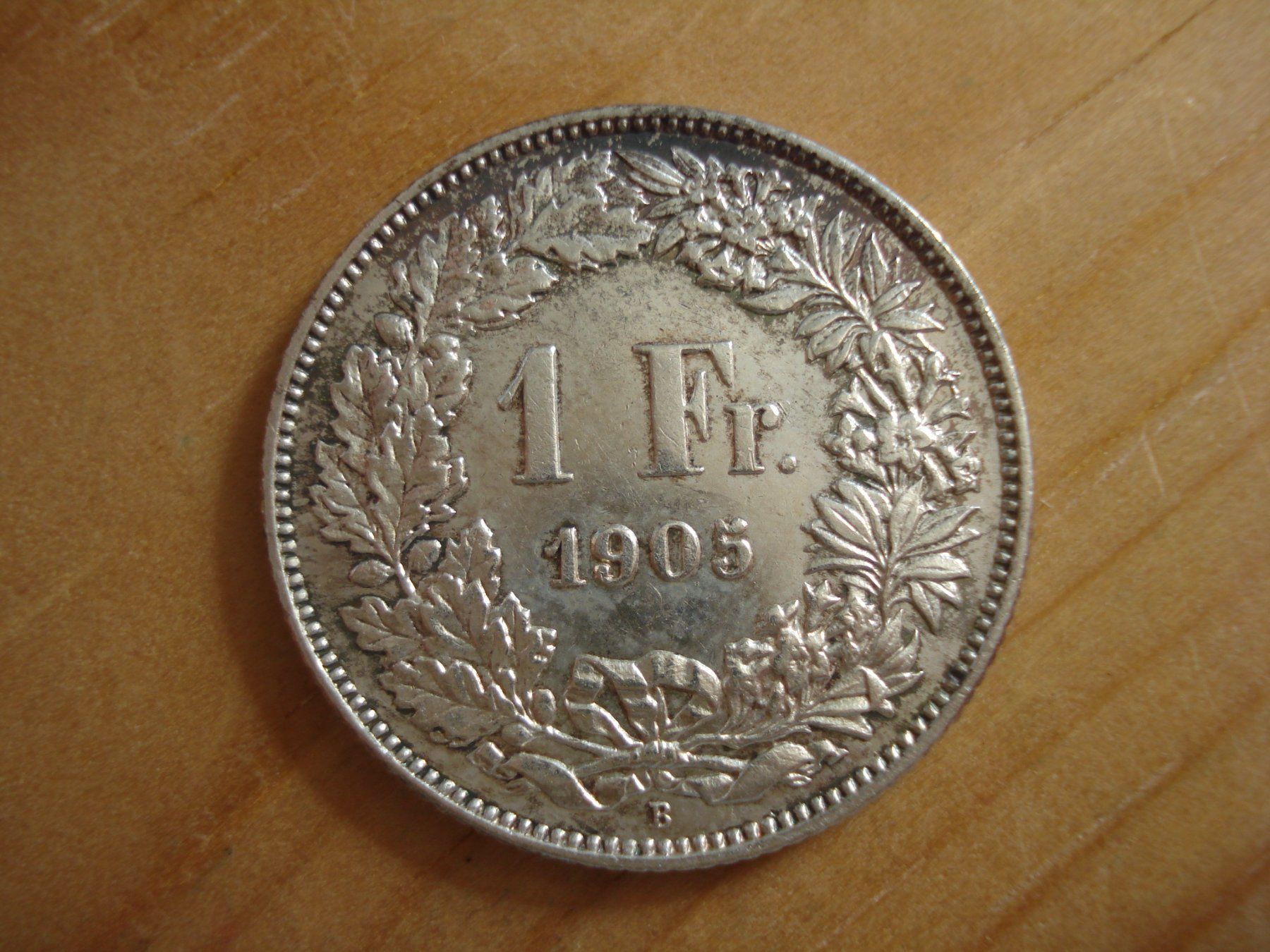 Tutti le monete: (P) 1 Franken 1905  UNZ – Usato da Erlach venduto da Net-Coins