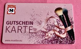 Müller Geschenkkarten  ohne Guthaben und für Sammler gedacht