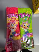 Verkaufe 20 Stück ZoOze Fruchtgummi-Sticks:  10x Sour Strawb