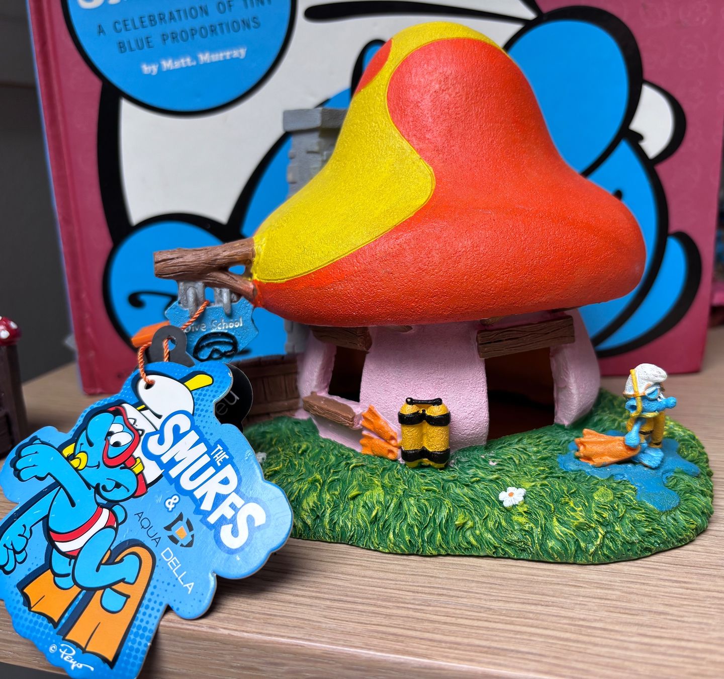 Statuette: Schlümpfe Haus Tauchschule - Aquariumdeko – Nuovo (secondo la descrizione) da Lyss venduto da Duckszone
