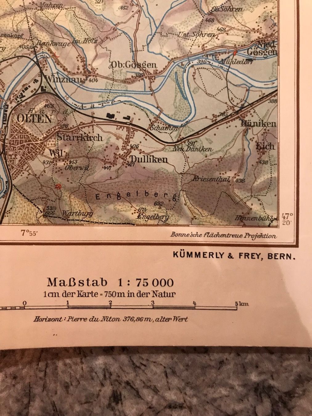 Cartine & Atlanti: Schulkarte  des Kanton Baselland 1952 – Usato da Oberwil BL venduto da elk_wf5x 3