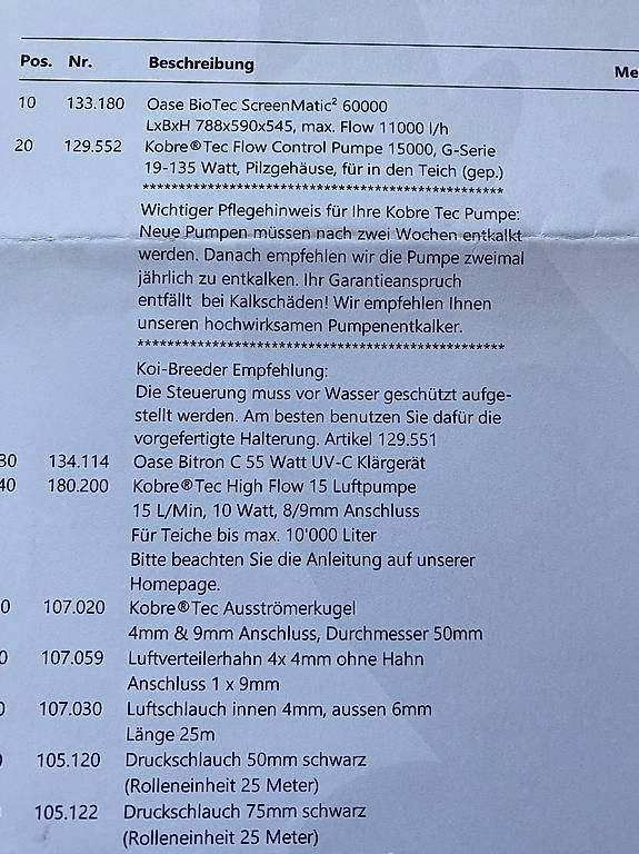 Sonstiges: Oase Teichfilterset – Gebraucht aus Brittnau von Mrimac 1