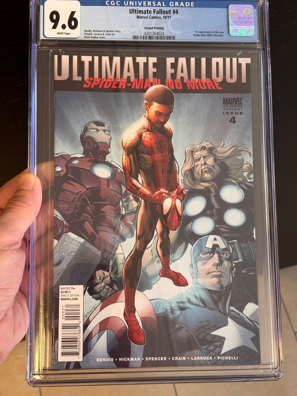 Comics: ULTIMATE FALLOUT #4 (Second Printing & Pichelli) – CGC 9.6 – Neu (gemäss Beschreibung) aus Mézières VD von ds7783 2