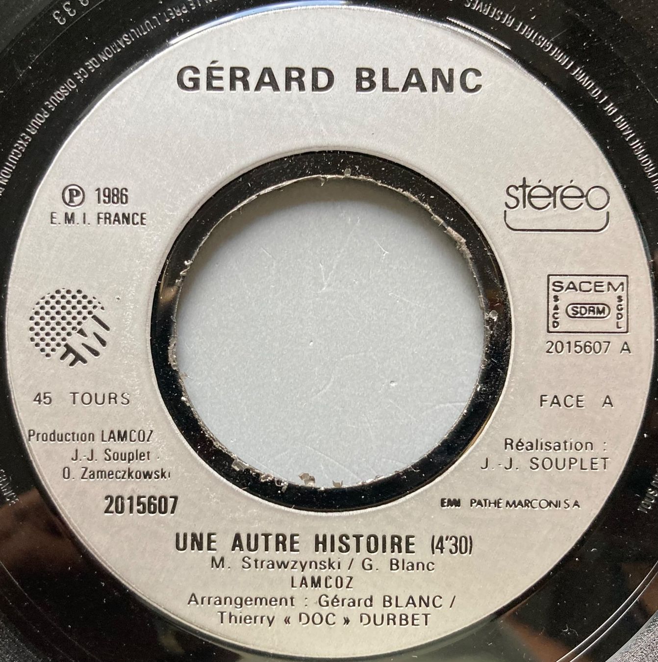 Dischi in vinile: GERARD BLANC - UNE AUTRE HISTOIRE – Usato da Poliez-Pittet venduto da Newtown-Records 2