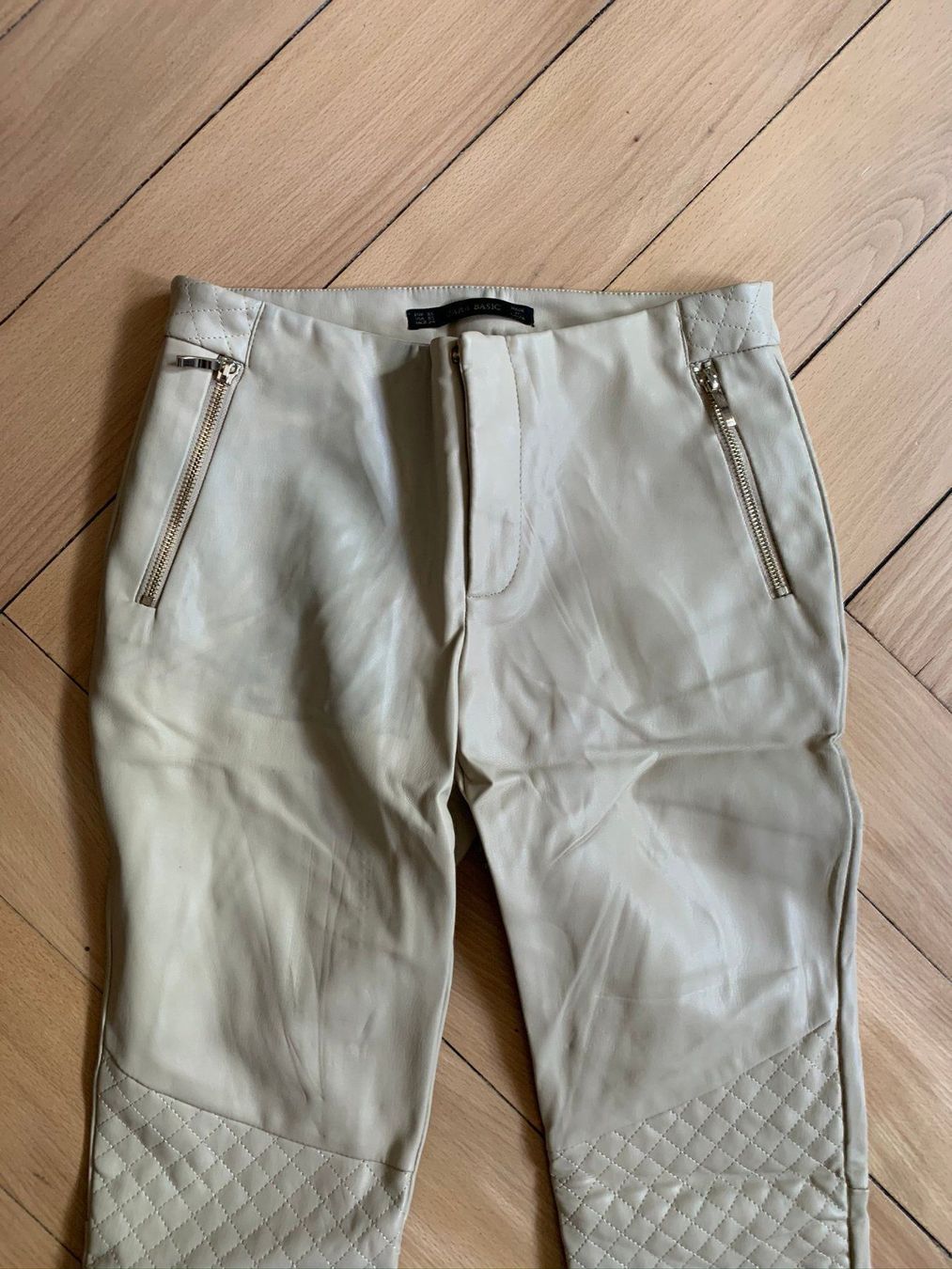 Zara Pantaloni: ZARA - Lederhose beige XS – Usato da Zürich venduto da Diazaio 1