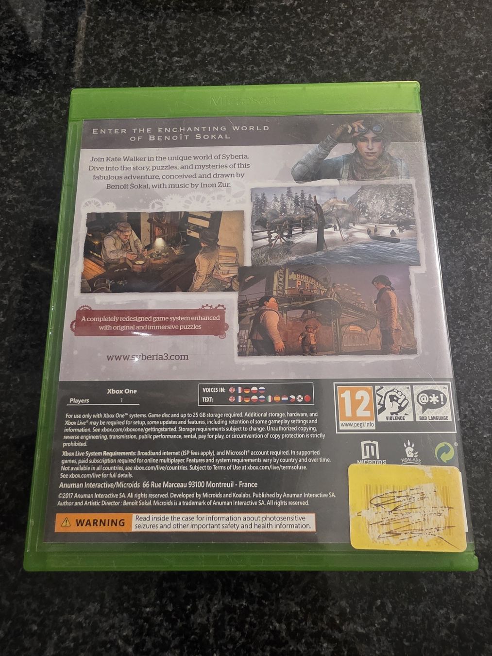Giochi: Syberia 3 Xbox One – Usato da Chavornay venduto da Crash37 1