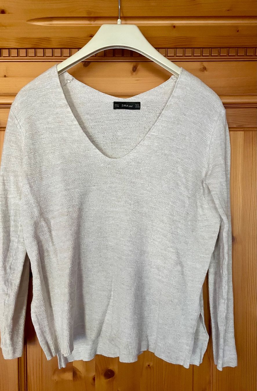Zara Top: LEICHTER ZARA DAMEN PULLOVER - BEIGE - GRÖSSE M (AN) – Usato da Buchs AG venduto da fischli610 1