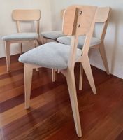 4 x IKEA Stuhl LISABO, Esche/Tallmyra weiss/schwarz