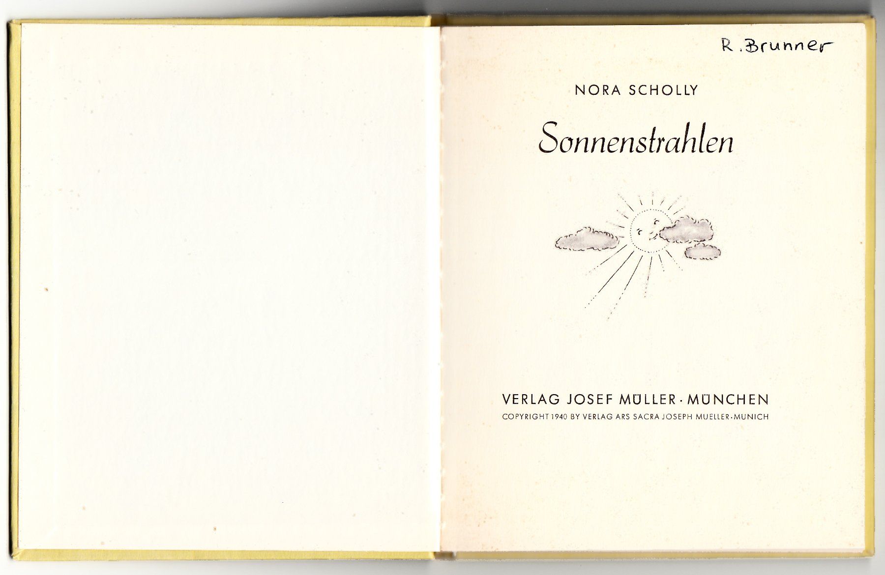 Libri: Nora Scholly - Sonnenstrahlen - 1940 – Usato da Zürich venduto da Adebar0 1