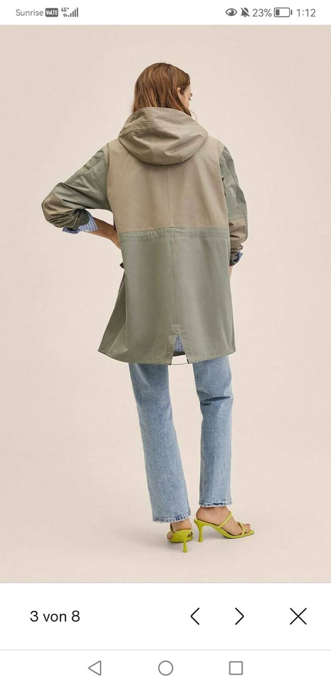 Mango Giacche: Mango Safari Parka khaki S 36 – Usato da Uster venduto da b4x_ric 2