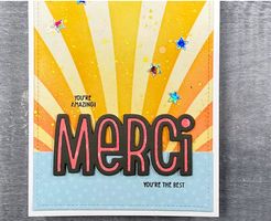 Neues Set Stanzschablonen 3D Schriftzug Merci