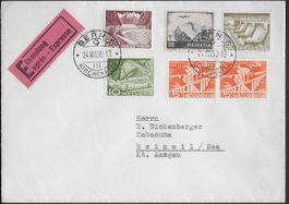 1950 Express o BERN Mehrfach- / Mischfrankatur schön ab 1.-