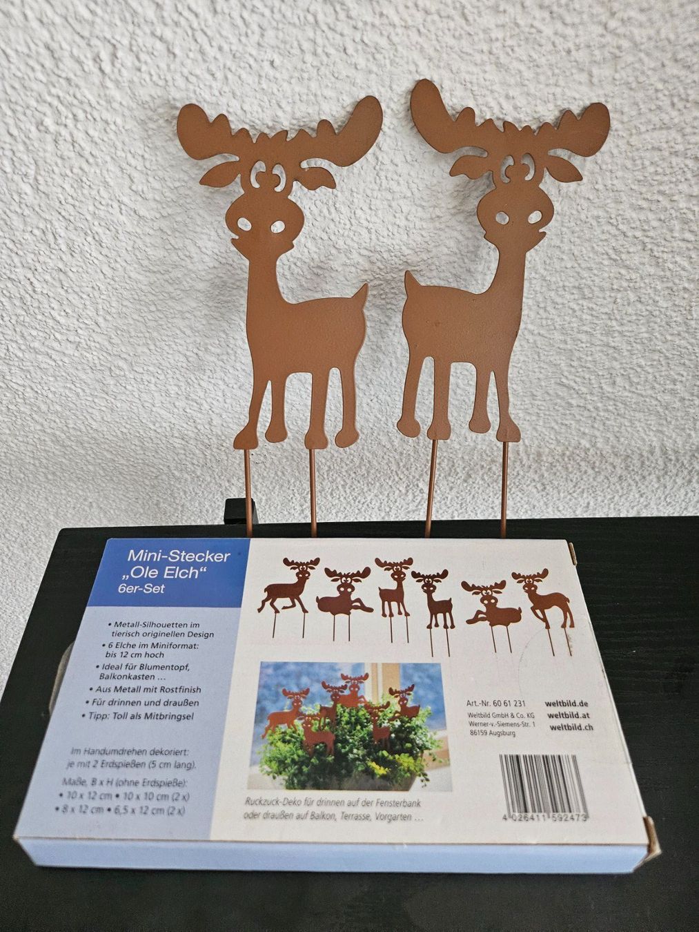 Tutte le decorazioni: "Ole Elch" Mini-Stecker 6er Set + 2 Stecker – Nuovo e nell'imballaggio originale da Rafz venduto da Domimir