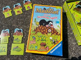 Der Maulwurf und sein Versteck-Spiel, Kinderspiel ab 3 Jahre