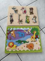 Holzpuzzle Tiere Set 2 Stk. für Kinder, gebraucht