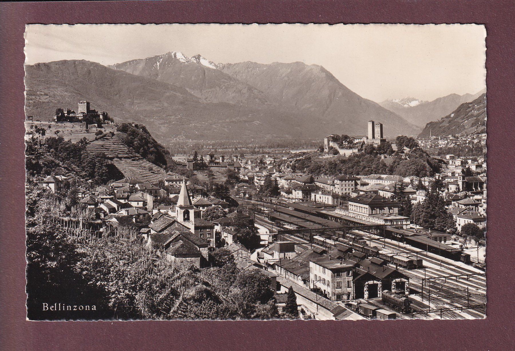 Cartoline postali: BELLINZONA - Stazione – Usato da Pully venduto da nicecards
